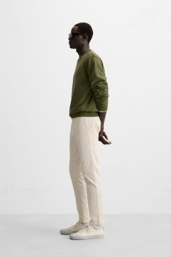 ZARA БРЮКИ ЧИНОС SKINNY FIT, МЯГКИЙ ЗЕЛЕНЫЙ