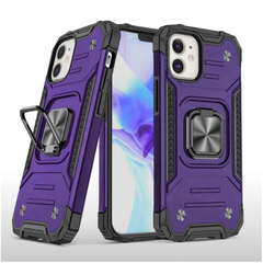 Противоударный чехол Strong Armour Case с кольцом для iPhone 12 (Фиолетовый)