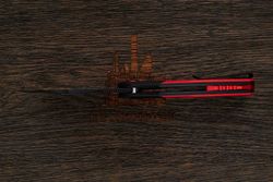 Нож складной CJRB Caldera, клинок 90мм, сталь AR-RPM9, рукоять G10 красный