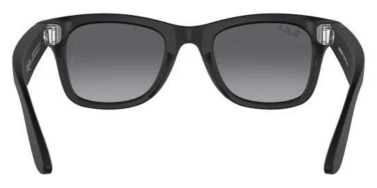 Экшн-очки с камерой Ray Ban WAYFARER Matte Black/Polar Gradient Graphite Size S53(черный мат/графитовый градиент) RW4008