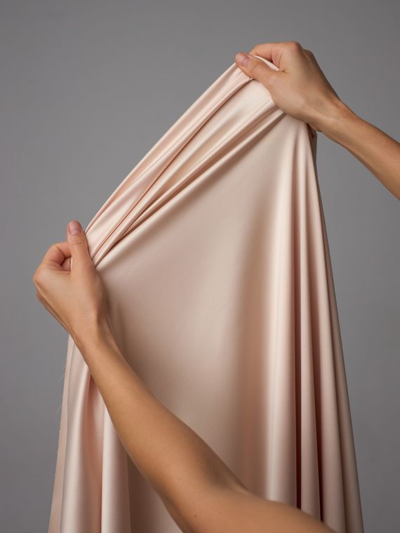 Атлас-стрейч бельевой оптом арт. 1007, Китай, светло-бежевый