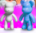 Набор для творчества «ЧУДО-МИШКА», цвет светло-голубой, ушко и носик св. розовые, 22*10см (коробка)