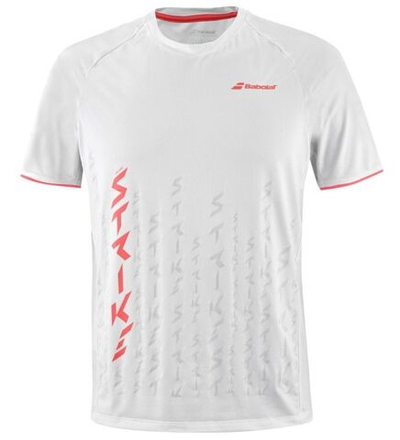 Теннисная футболка Babolat Strike Crew Neck T-Shirt - White