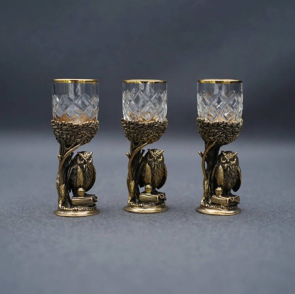 Подарочный набор стопок "Мудрая Сова"