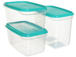 Набор контейнеров для заморозки 3шт (2*0,5л, 1л) "Frost", бирюза