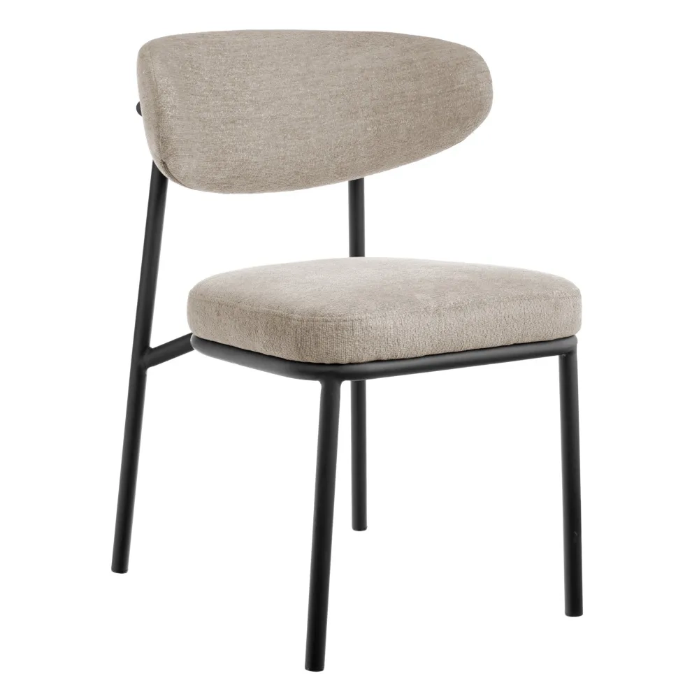 Стул Bradex Home Lucas 2 латте шенилл с чёрными ножками