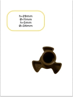 Куплер микроволновки универсальный h=29mm,Ø=11mm, h=5mm, Ø=34mm