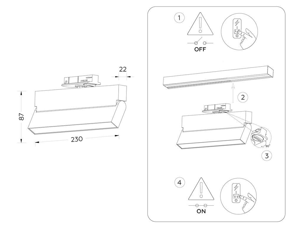 Ambrella Трековый однофазный светодиодный светильник Track System GL6808