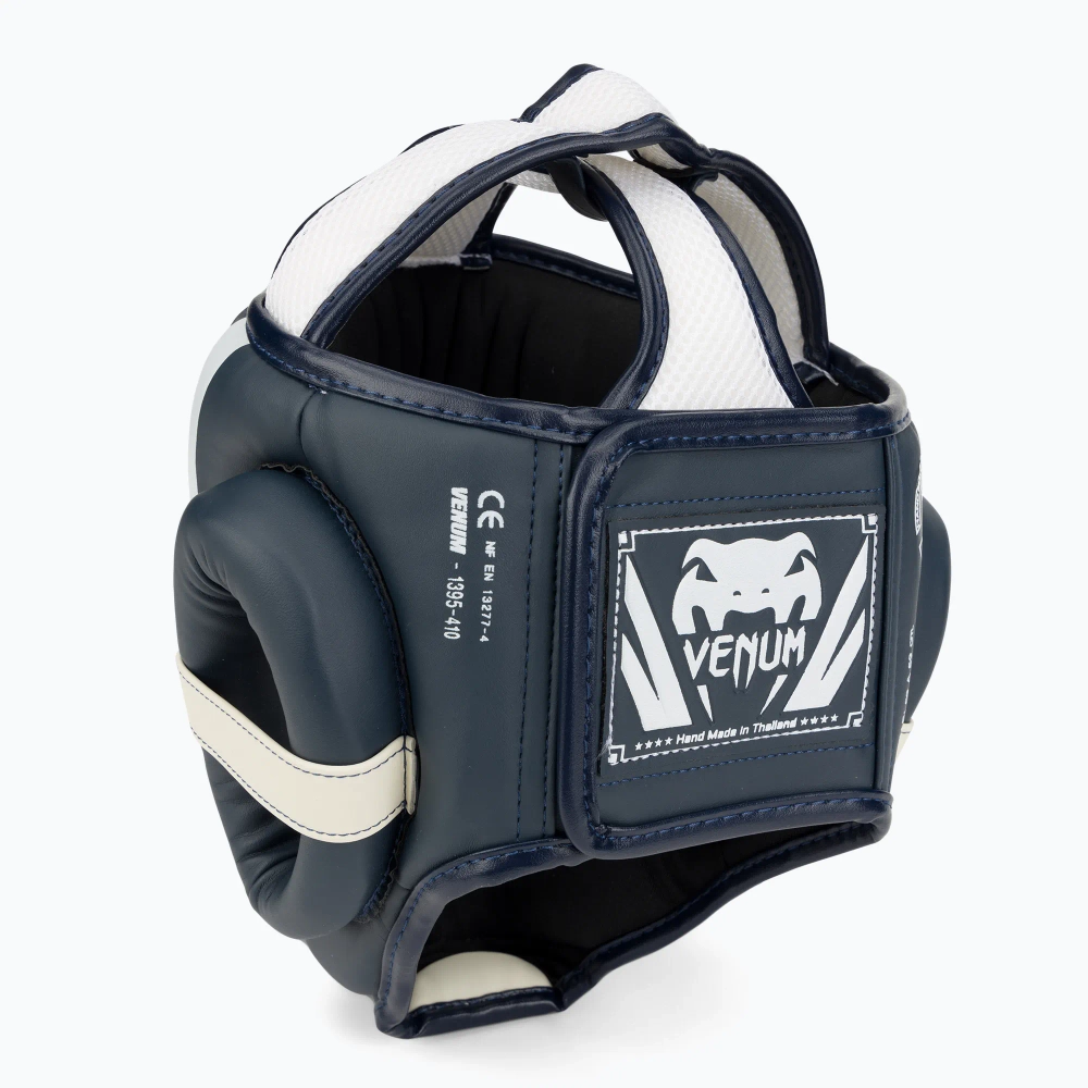 Боксёрский шлем Venum Elite white/navy blue