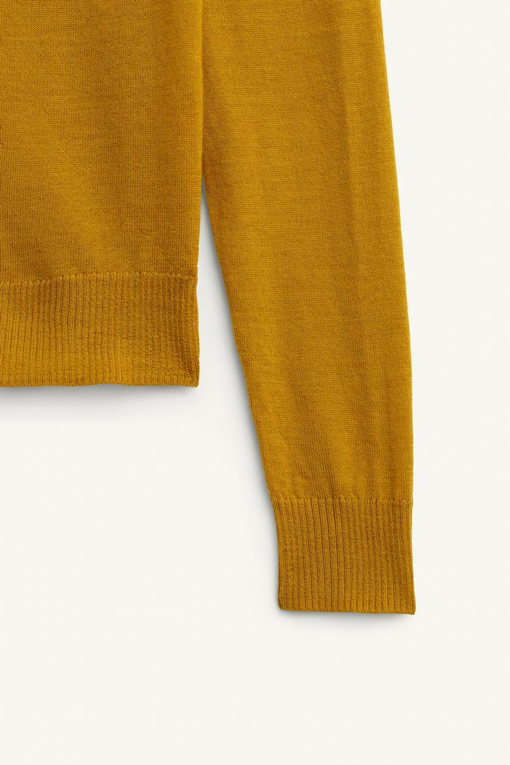 ZARА КАРДИГАН ИЗ 100% ШЕРСТИ, ГОРЧИЧНЫЙ