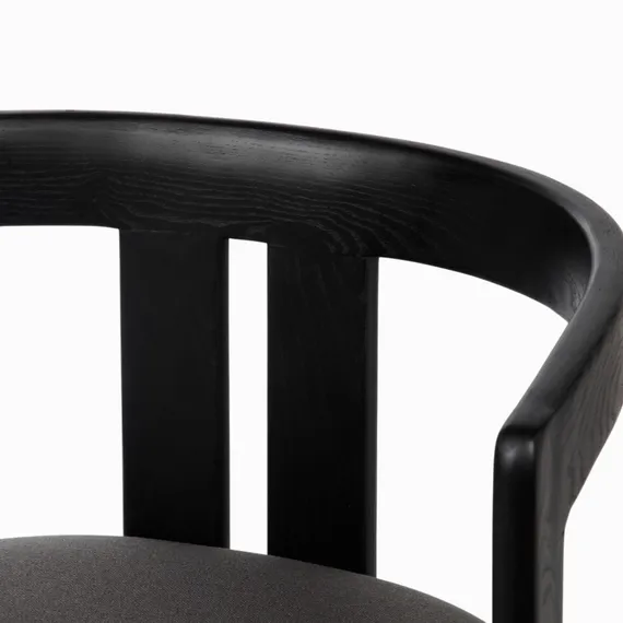 Стул Skift черный с серой обивкой