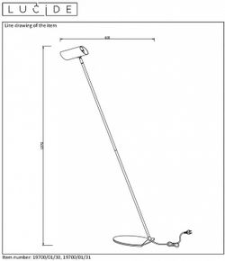 Торшер Lucide Hester 19700/01/30