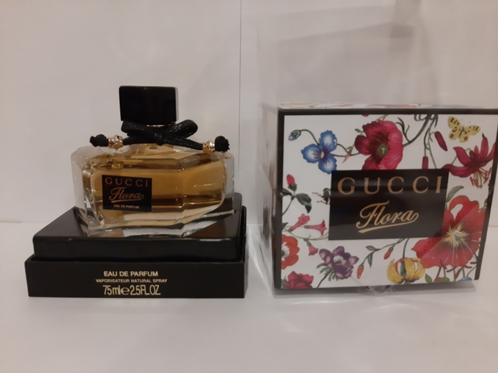 Gucci Flora by Gucci Eau de Parfum 75ml (Коробка парфюма без слюды, парфюм новый, распаковка для фото)