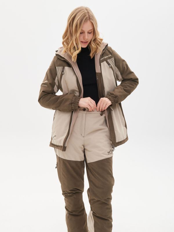 Костюм демисезонный женский Селенга ткань Исландия цвет Коричневый/Бежевый