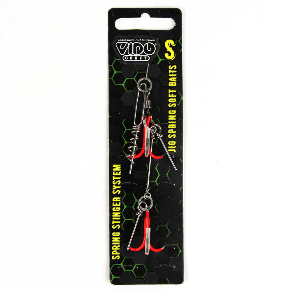 Оснастка цветной стингер со спиралью Vido Craft JIG Spring Soft Baits