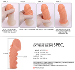 Стимулирующая насадка на пенис с огромной головкой Kokos (14,7 см , смуглый) (Цвет: смуглый)