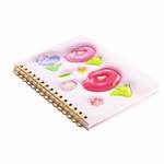 Блокнот 14,5 см * 21 см, гребень, Alingar, ламинация, конгрев, эффект 3D, клетка, 80 л., "Яркая полянка"