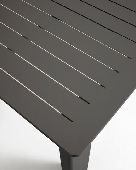 Раздвижной уличный стол Livorno из графитового алюминия, 233(350) x 100 см