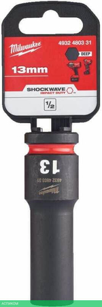 Головка ударная Milwaukee Shockwave 1/2" 13мм (4932480331)