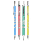 Карандаш автоматический, чернографитный, T&H, 4 цвета корпуса с серебристой насечкой, 60 шт