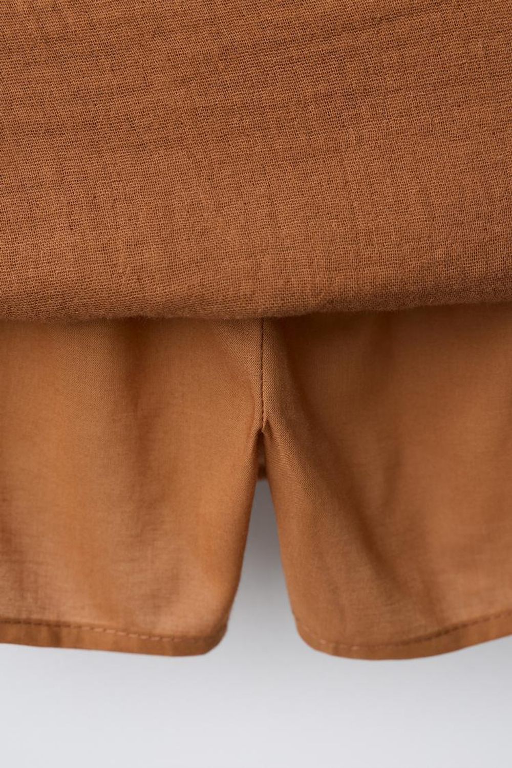 ZARA Х BENSIMON ® ЮБКА-ШОРТЫ С ПРИНТОМ В КЛЕТКУ, КАРАМЕЛЬНЫЙ