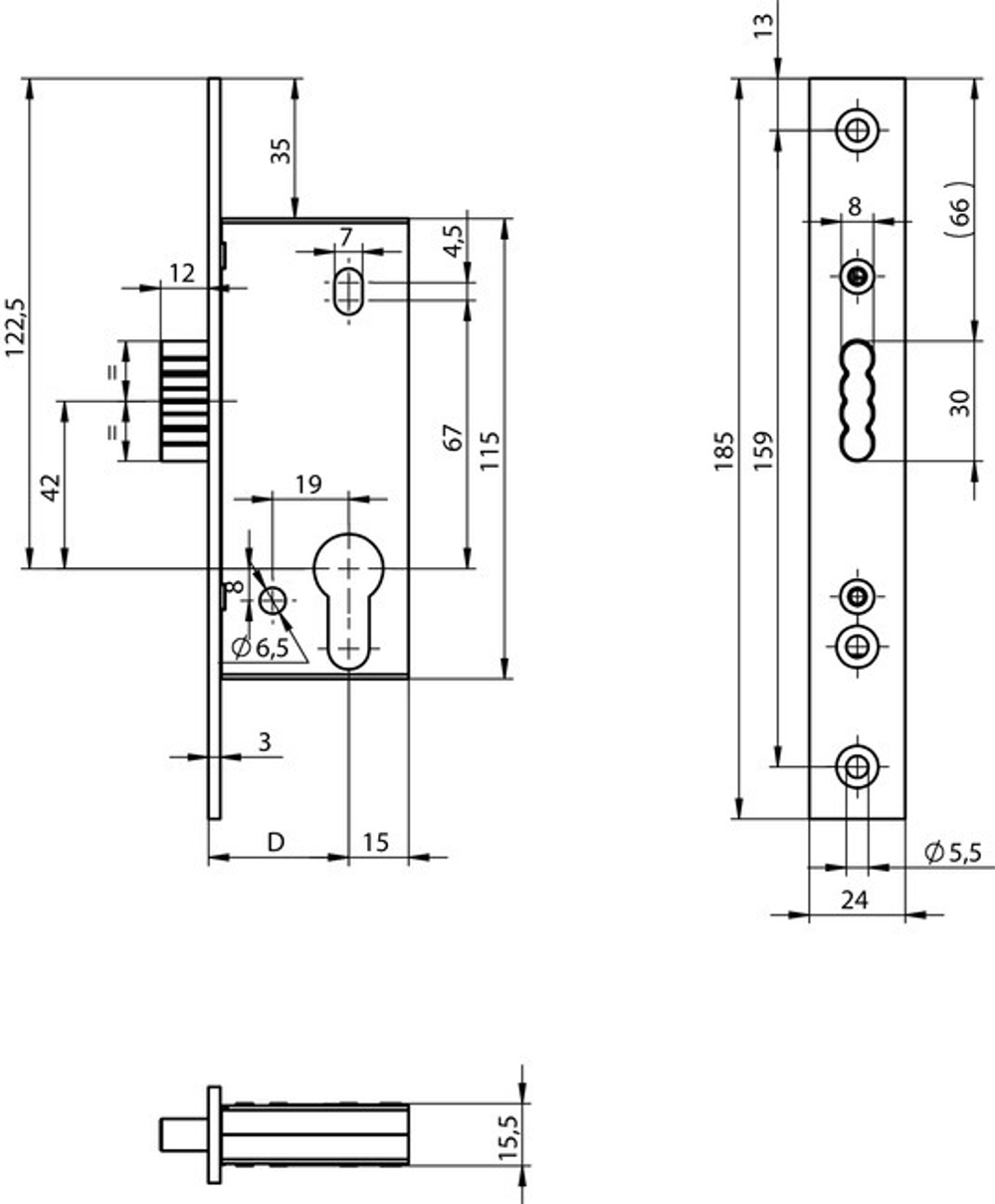 Стандартный проектный замок N1503