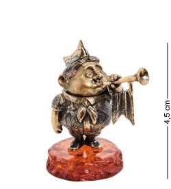 Народные промыслы AM-3044 Фигурка «Пионер» (латунь, янтарь)