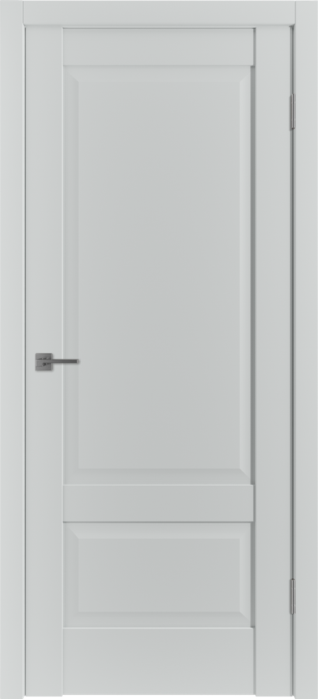 Межкомнатная дверь  VFD (ВФД) ER2 ДГ Emalex Steel (светло-серый матовый, без текстуры)