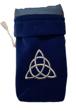 Мешочек для карт Таро или Рун "Триада". Синий, размер L