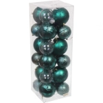 Набор шаров «Wonderful highlights» 8 см + 10 см (24 предмета), Изумруд