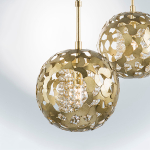 727011 Люстра VERONA 1х40W E14 ЗОЛОТО/ПРОЗРАЧНЫЙ