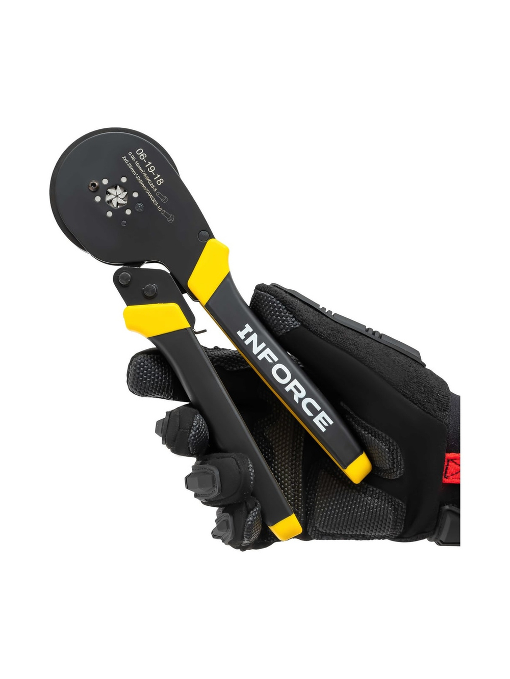 Пресс-клещи Inforce шестигранные 0,08 - 16 мм2 тефлон 06-19-18