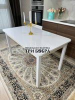 Большой кухонный стол "Макси", белый глянец