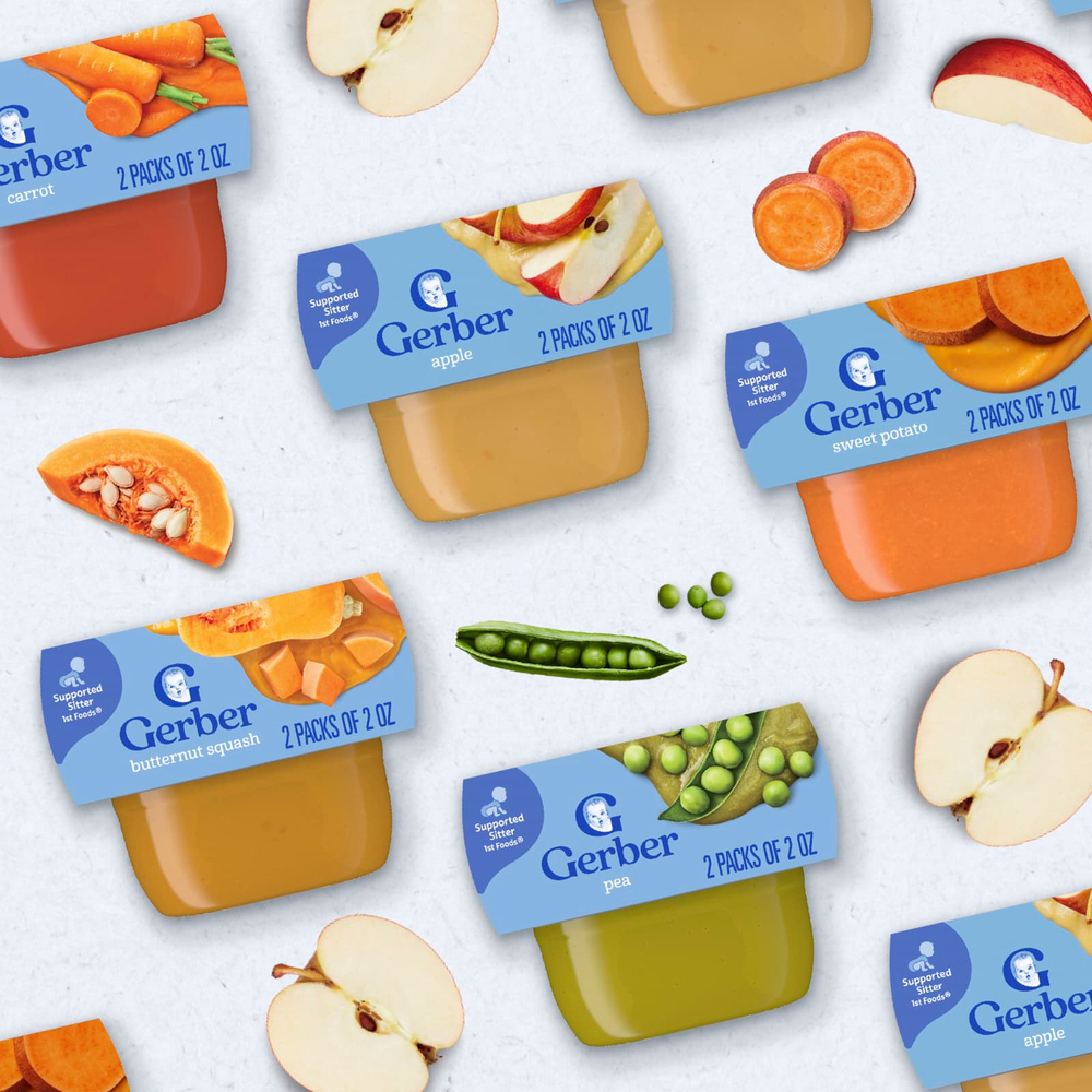 Gerber, 1st Foods®, детское питание, со вкусом чернослива, 2 шт. по 56 г (2 унции)