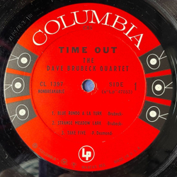 Винтажная виниловая пластинка LP The Dave Brubeck Quartet Time Out (USA 1959) 6 Глазая Columbia