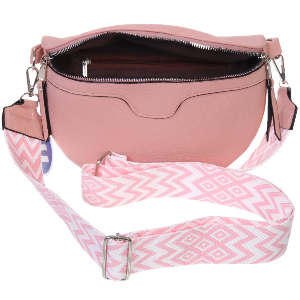 Сумка женская через плечо «ИМАНИ», цвет пудровый, три кармана, 24*19*7*5см (лейбл Ultramarine)