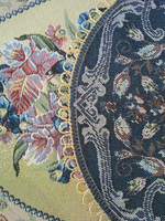 Набор декоративных гобеленовых салфеток "Орхидея" (1 шт 40х60 см +6 шт d 20см.)