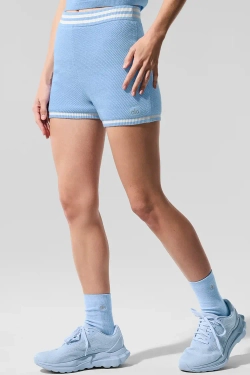 Alo yoga Футболка с V-образным вырезом, светло-голубой