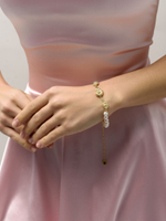 Браслет "Three shells pearls" Gold