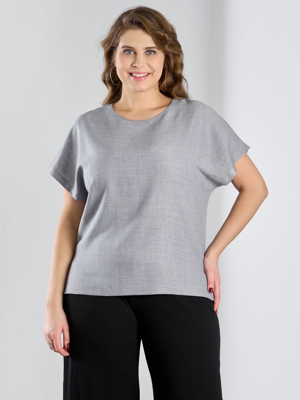 Блузка Женский каприз-3 Виотекс СЕРЫЙ