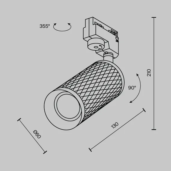 Трековый светильник Фокус Дизайн / Focus Design Unity GU10 10Вт Technical tr011-1-gu10-b