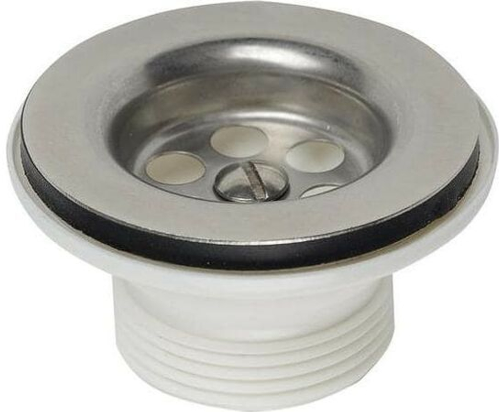 Набор из 2 шт Выпуск Aquant 1 1/2, с нержавеющей сеткой, белый