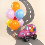 Шар 3D (29''/74 см) Фигура, Три Кота, Карамелька в машинке, 1 шт. в уп.