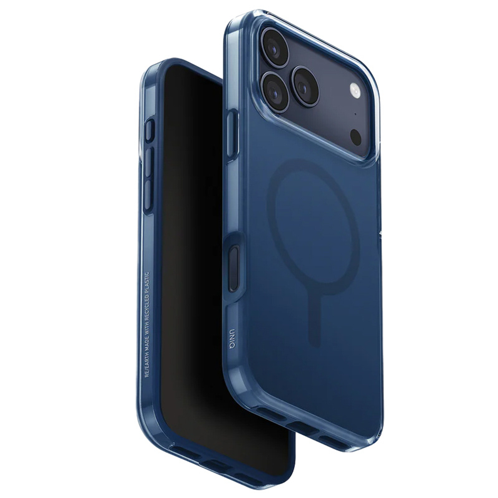 Uniq для iPhone 17 Pro Max чехол Clario Royal Blue (MagSafe)