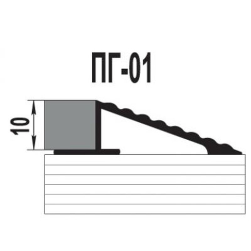 САП 10мм "Лука" 2,5м Неполир. скатный для резины алюм.