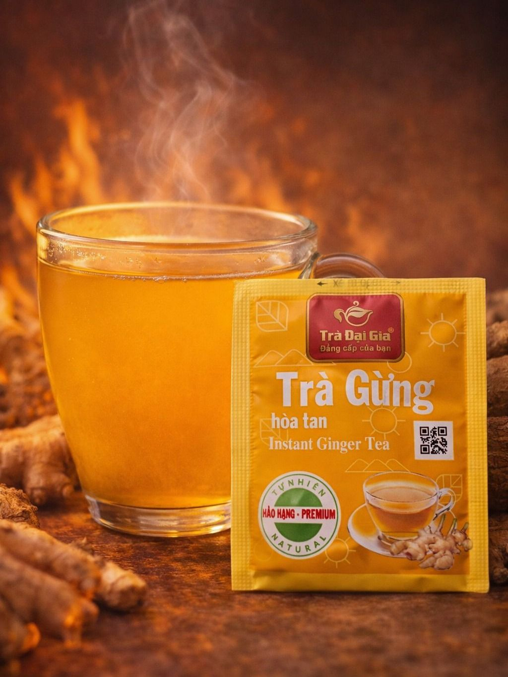 Чай растворимый имбирный вьетнамский Tra Gung, 20 пак