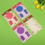 Набор для дизайна ногтей - стемпинг «VivA Manicur», пластина ажурная, микс 4 цвета, 17*11см