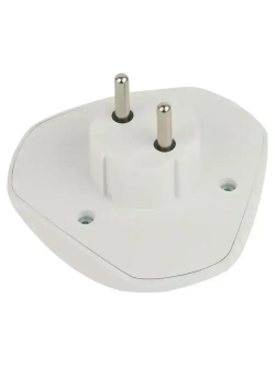 Тройник розетка электрический плоский SPx-3-W ЭРА / Разветвитель электрический без заземления, 3 розетки, 10А, белый