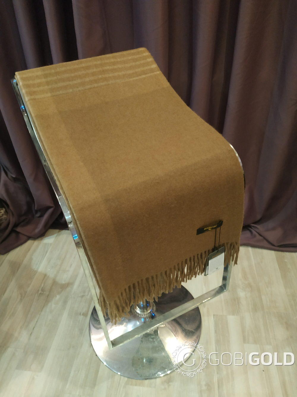 Плед из 100% верблюжьей шерсти 130x170 см. (ERDENET) арт. E11 - камел