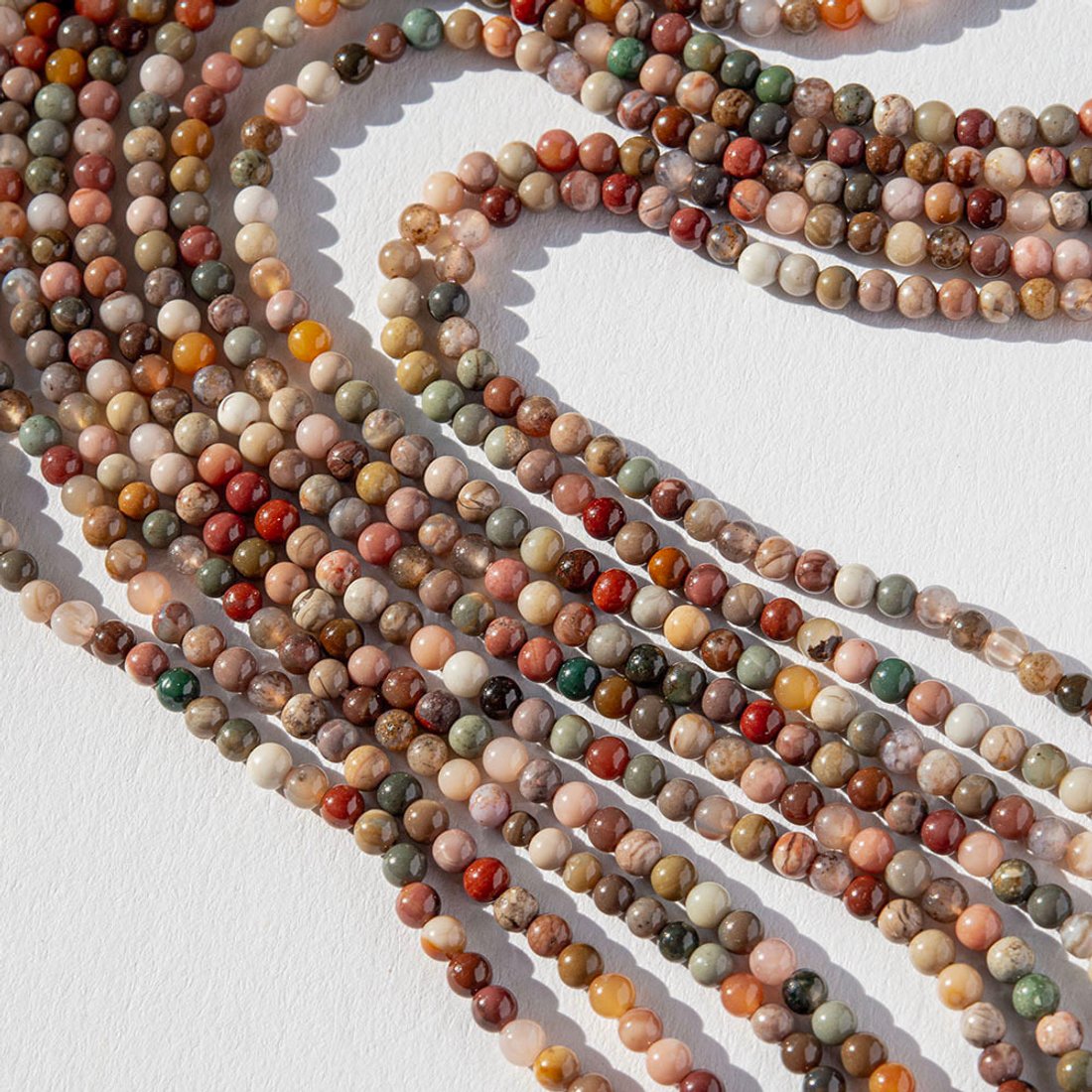 Алашаньский агат натуральный, бусины в форме шара 3,1мм